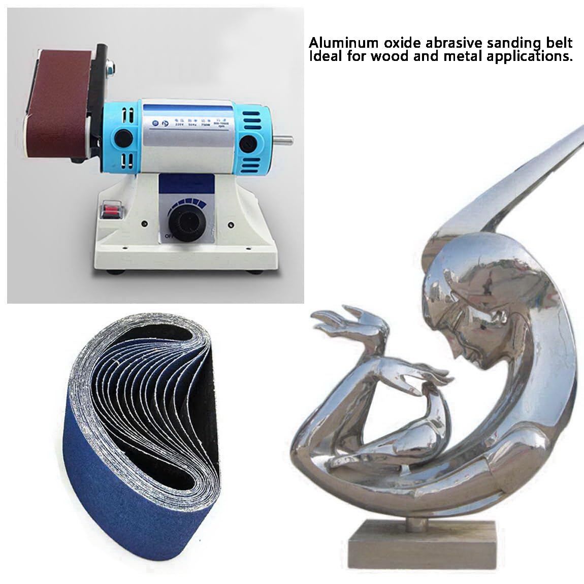 Zirconia Sanding Tapes 4"x24"Sanding Belts,10-Pack Grits 40# 60# 80# Size 100mmx610mm Derusting Polishing Sanding Blue Zirconia Sanding Belts (#60-10PCS)