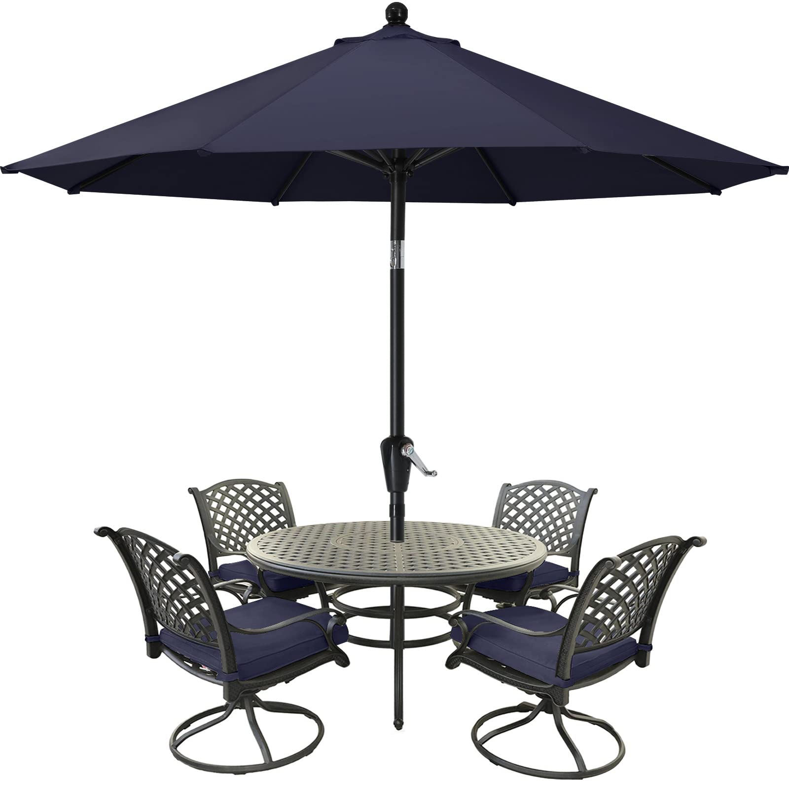 MASTERCANOPY Patio Umbrella for Outdoor Market Table -8 Ribs(2.7M,Navy Blue)