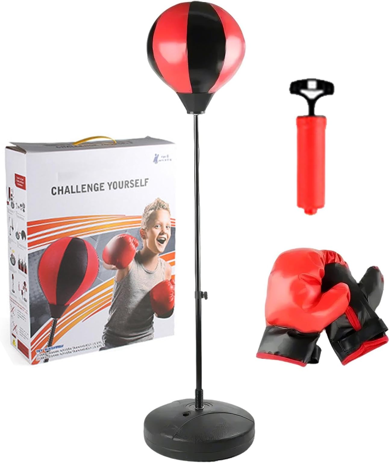 Adjustable Height Punching Bag, Punching Bag Toy, Punching Bag Stand, Kids Punching Bag, Toy Punching Bag Set, Boxing Gloves for Kids, Youth Punching Bags for Teens and Kids