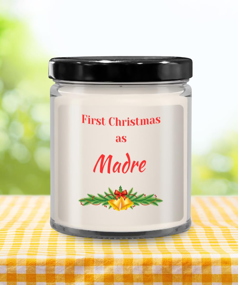 First Christmas as Madre Candle, Candles with Sayings, Candles with Text, Birthday Gift, Christmas Gift, Holiday