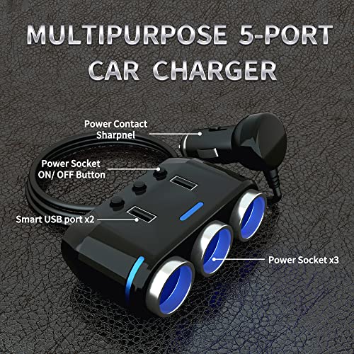 Xool Electric Car Fans & Car Charger For Rear Seat Passenger Portable Car Seat Fan 12V Cooling Air Fan For Suv, Rv, Vehicles #TOP2