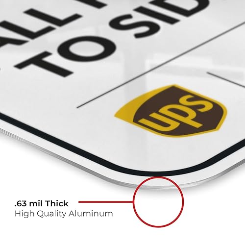 Vista 22 de Cartel de entrega del paquete, letrero de instrucciones de entrega, 10 x 7 pulgadas, aluminio 040 libre de óxido, resistente a la decoloración