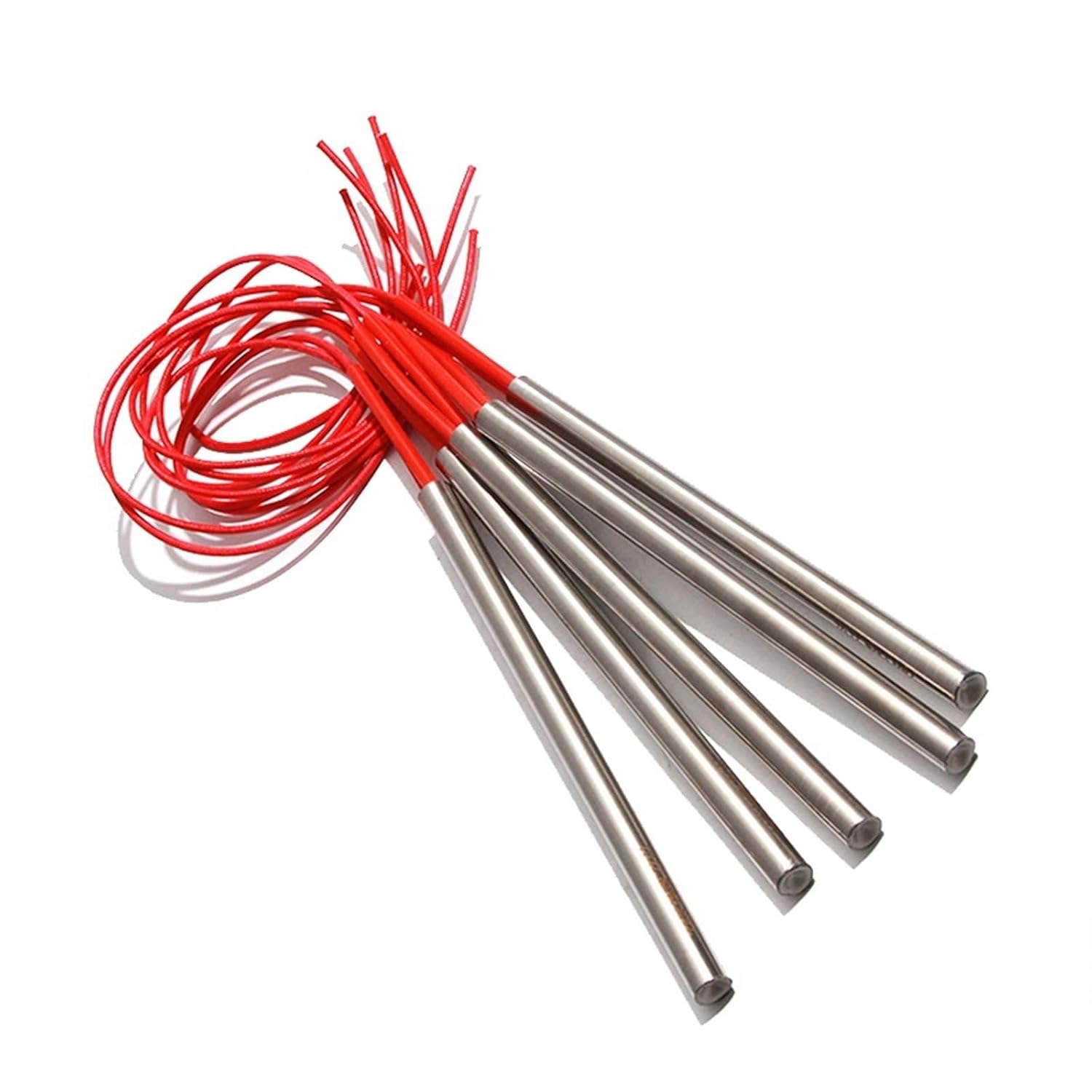 220V Cartridge Heating Element 10MM 12MM 14MM 15MM 16MM Electric Heater Rod 400W 500W 600W 800W 100/200MM Length 5Pcs(220V 14x200mm 600W)