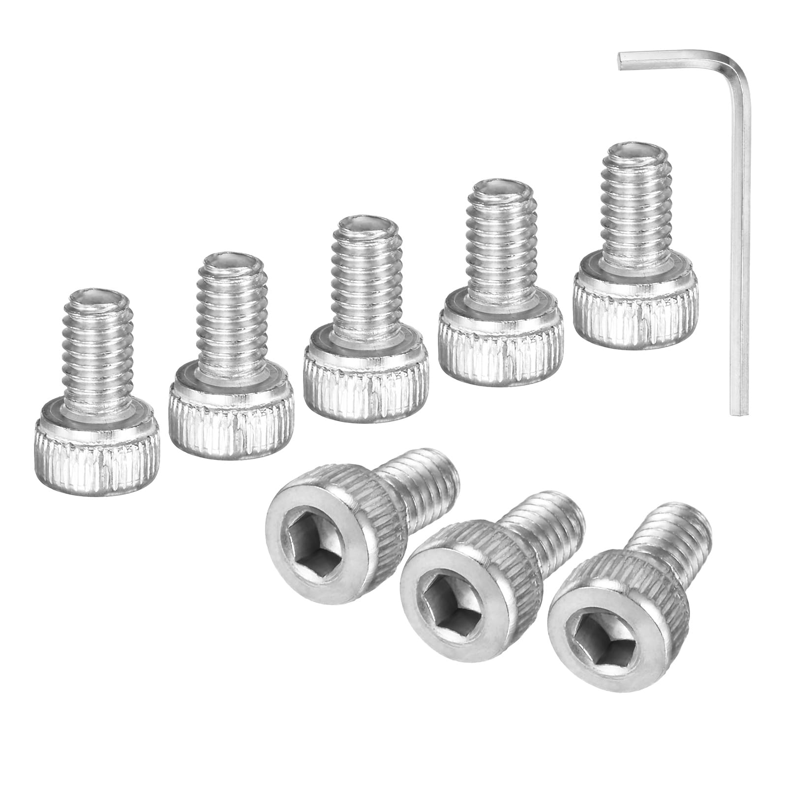 M METERXITY 50-Pack M4 x 6mm Socket Head Cap Screws, 304 Stainless Steel Hex Machine Bolts