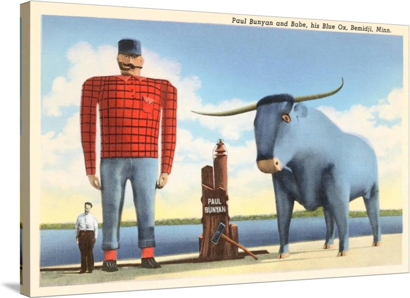 ART.COM Wall Art Print Paul Bunyan and Babe, Bemidji, Minnesota, 24" x 16"