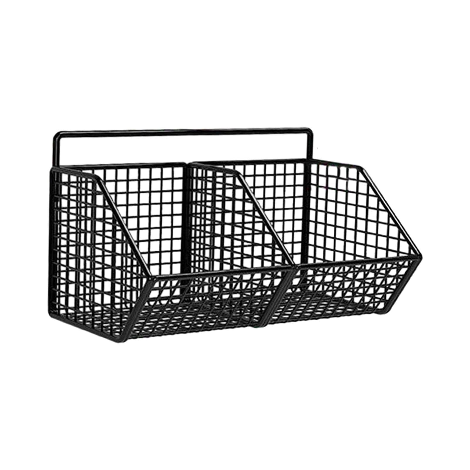 Sharplace Hängekorb Obstkorb, hängende Obstkörbe Küche, Küchenorganizer mit doppeltem Netz, Drahtkorb Obstorganizer Metall Ständer, Hängekorb wandmontierbar für Küche Bad Wohnzimmer, Doppelmasche