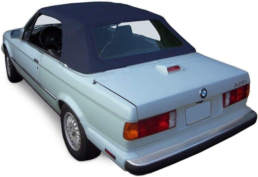 Compatible with BMW 3 Series E30 Convertible Soft top 1987-1993 325i, 320i, 318i M3 Twill Vinyl (Blue)