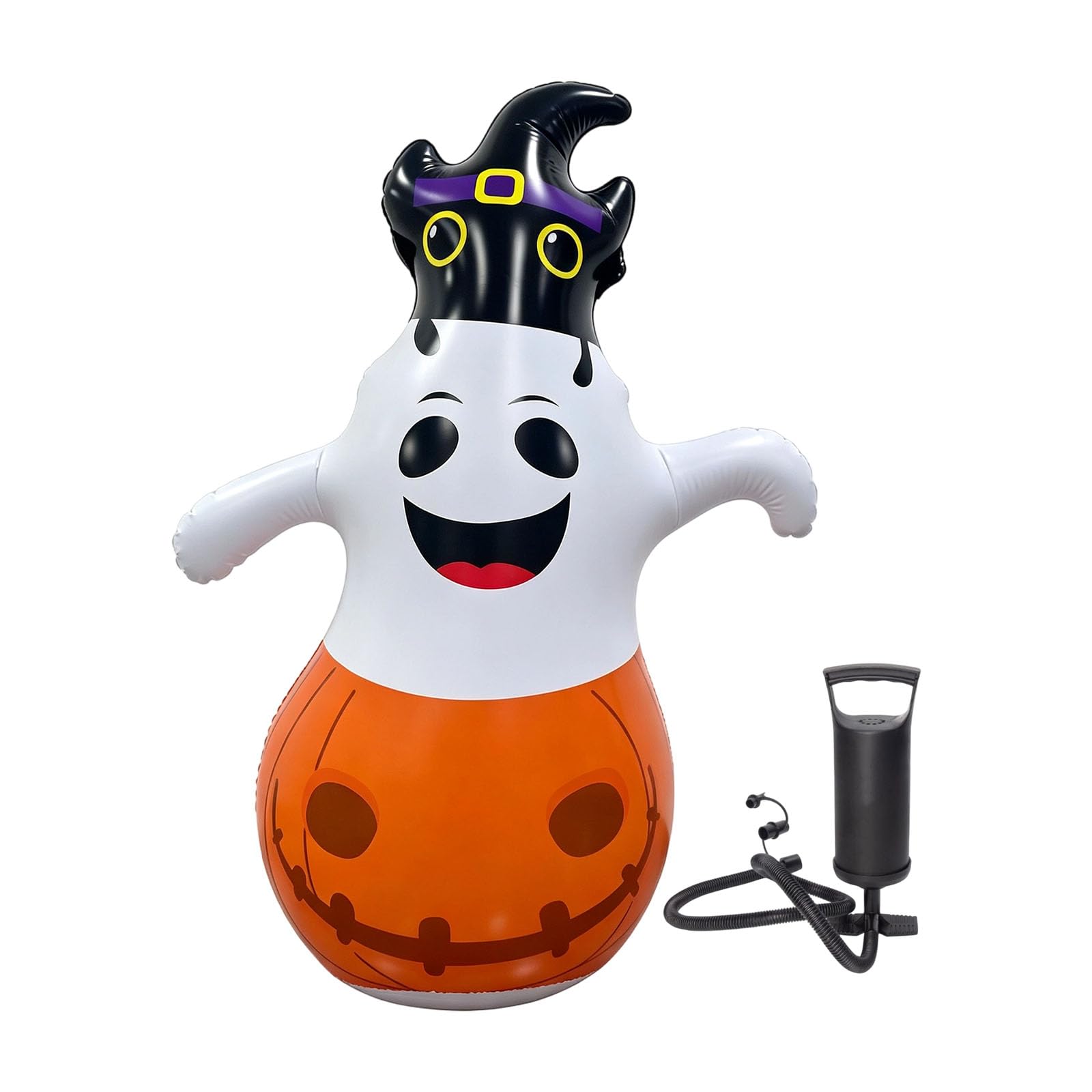 Pangboer A Home Party Floor Decoration With Pumpkin Halloween Look, Rounded Inflatable Base, Pvc Body, Indoor Entryway Ccent Base Pvc Seasonal Decoration Deflates Storage Photo