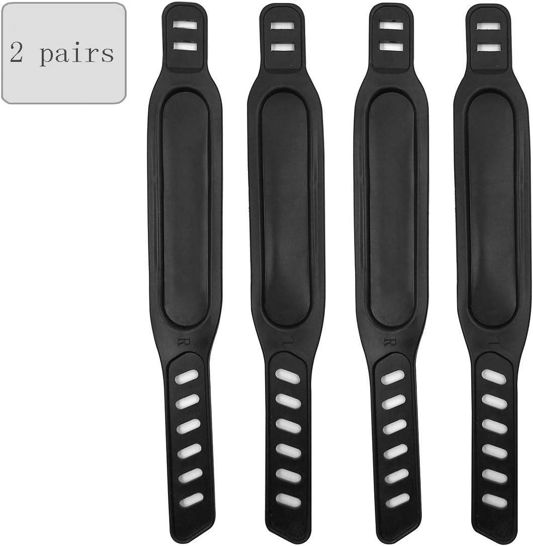 2 Pairs Exercise Bike Pedal Straps for Exercise Bike Stationary Cycle Home or Gym black