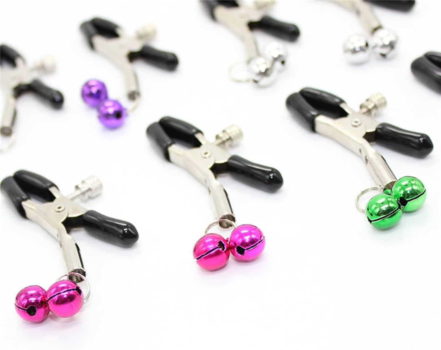 Stainless Steel Body Clamp for Women Body Clip with Bells Body Clamps Adjustable Non-Piercing Body Jewelry