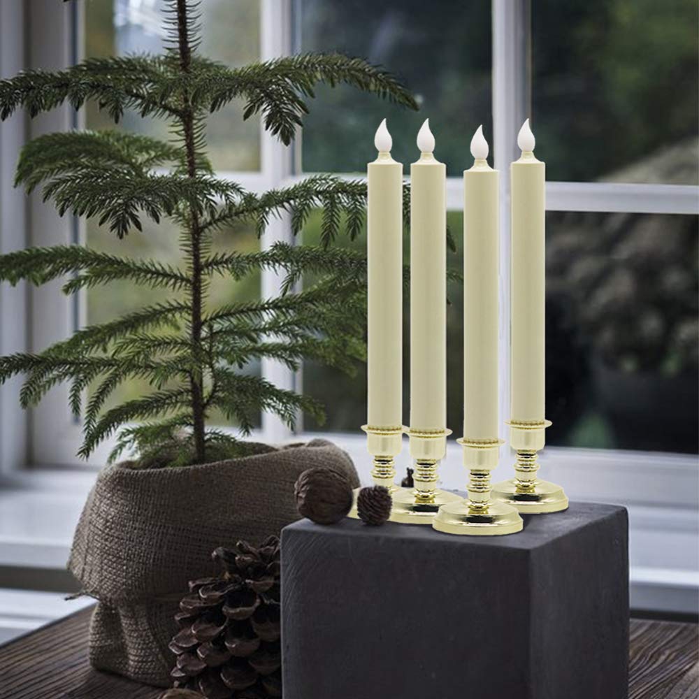 Bougies LED En Verre Motif Feuille D'érable Avec Télécommande - 3 Tailles, Lumière Vacillante, Sécurité Sans Flamme - 14