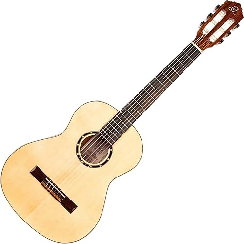 Miniatura 104 de Serie Familiar Guitarra Clásica de Nylon Tamaño 1/4 con Bolsa Tapa de cedro - Natural - Satén
