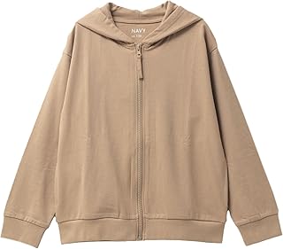 [NAVY] [ネイビー] パーカー スウェット 子供服 キッズ 裏毛 男の子 女の子 ジップアップ 無地 ポケット ジップパーカー トップス