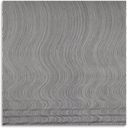 Bridget Riley Affiche Noir et blanc courbe pour rompre la monotonie des murs vides
