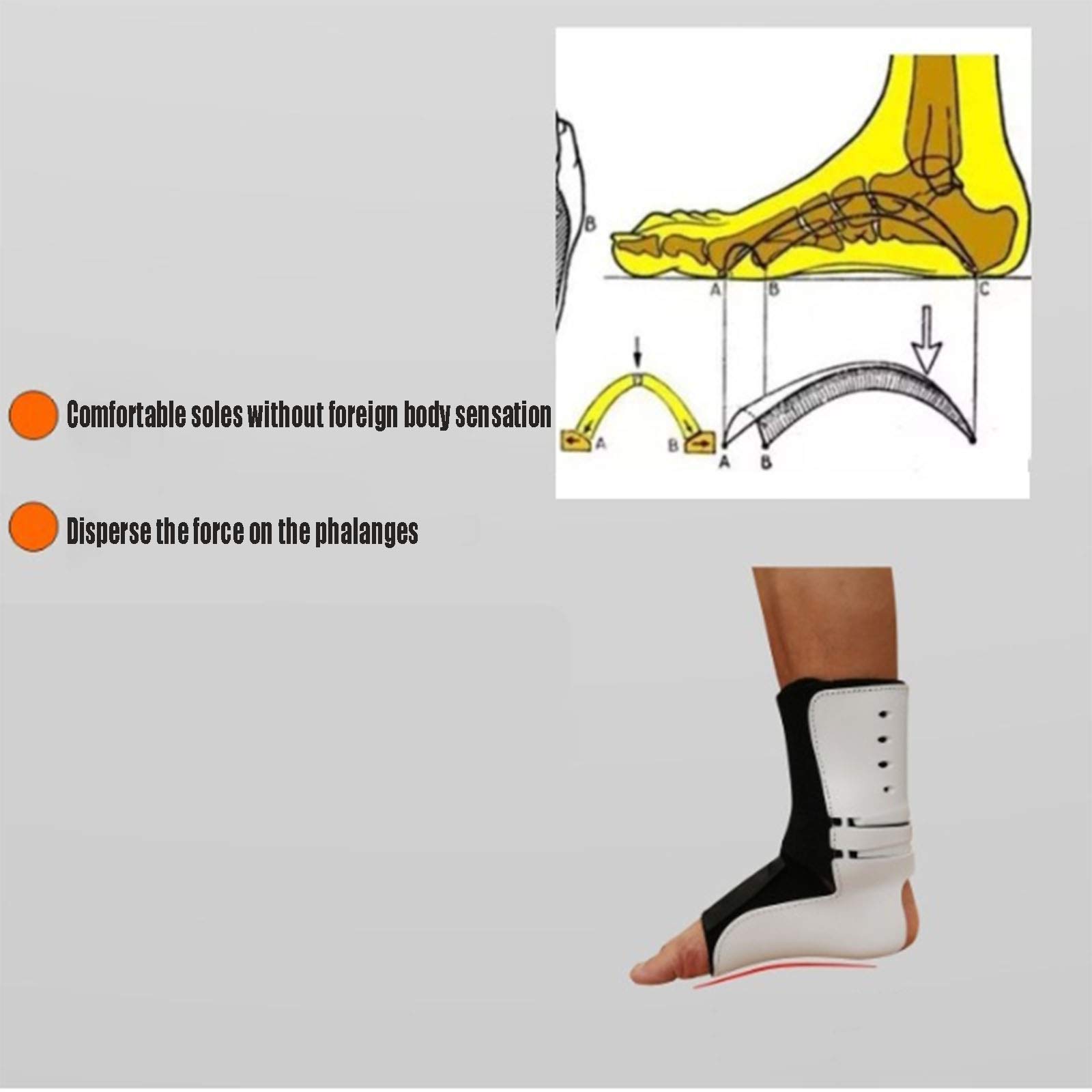 Correcteur de posture pour cheville et pied, orthèse pour pied tombé, soulagement de la douleur de la cheville pour hémiplégie sportive, gauche, 1 paire, Leftm-1 paire