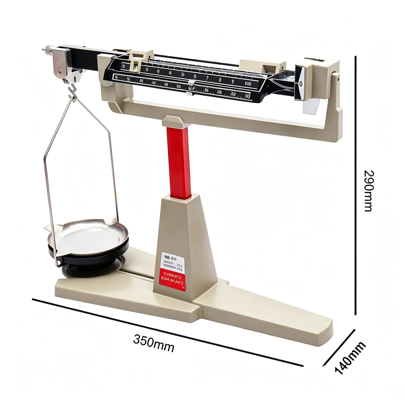 COYEUX Bilancia da Laboratorio A 4 Righelli con Bilanciere, Bilancia Meccanica di Precisione, 311 G/0,01 G, con Pallet da 15 Cm E Dispositivo di Smorzamento Magnetico, per La Ricerca Scientifica.