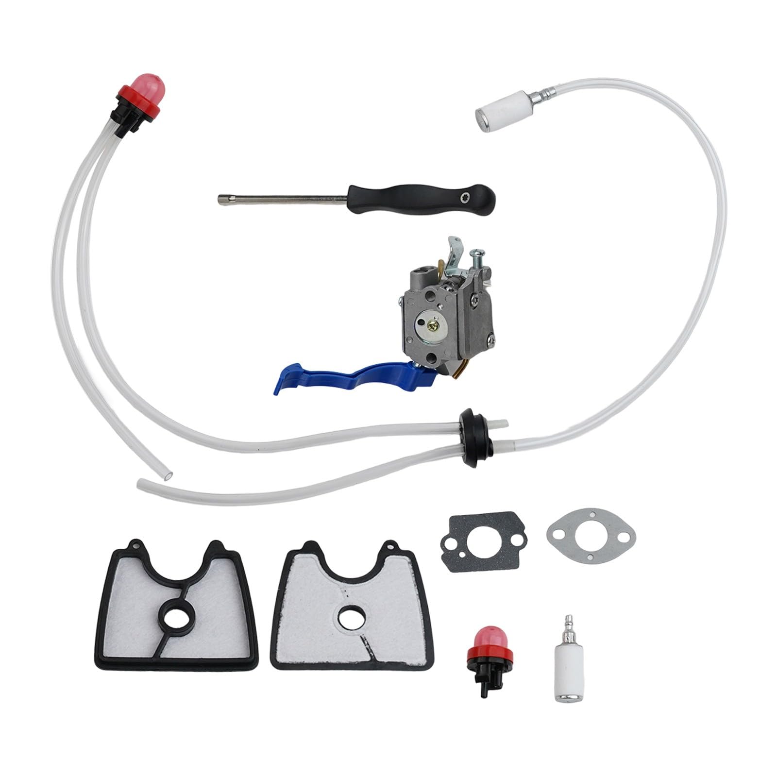 Kit de carburador para sopladores de hojas Husqvarna 125B, 125BX, 125BVX y 125BV, compatible con motores ZAMA C1Q-W37 y 545081811, número de pieza 590460102
