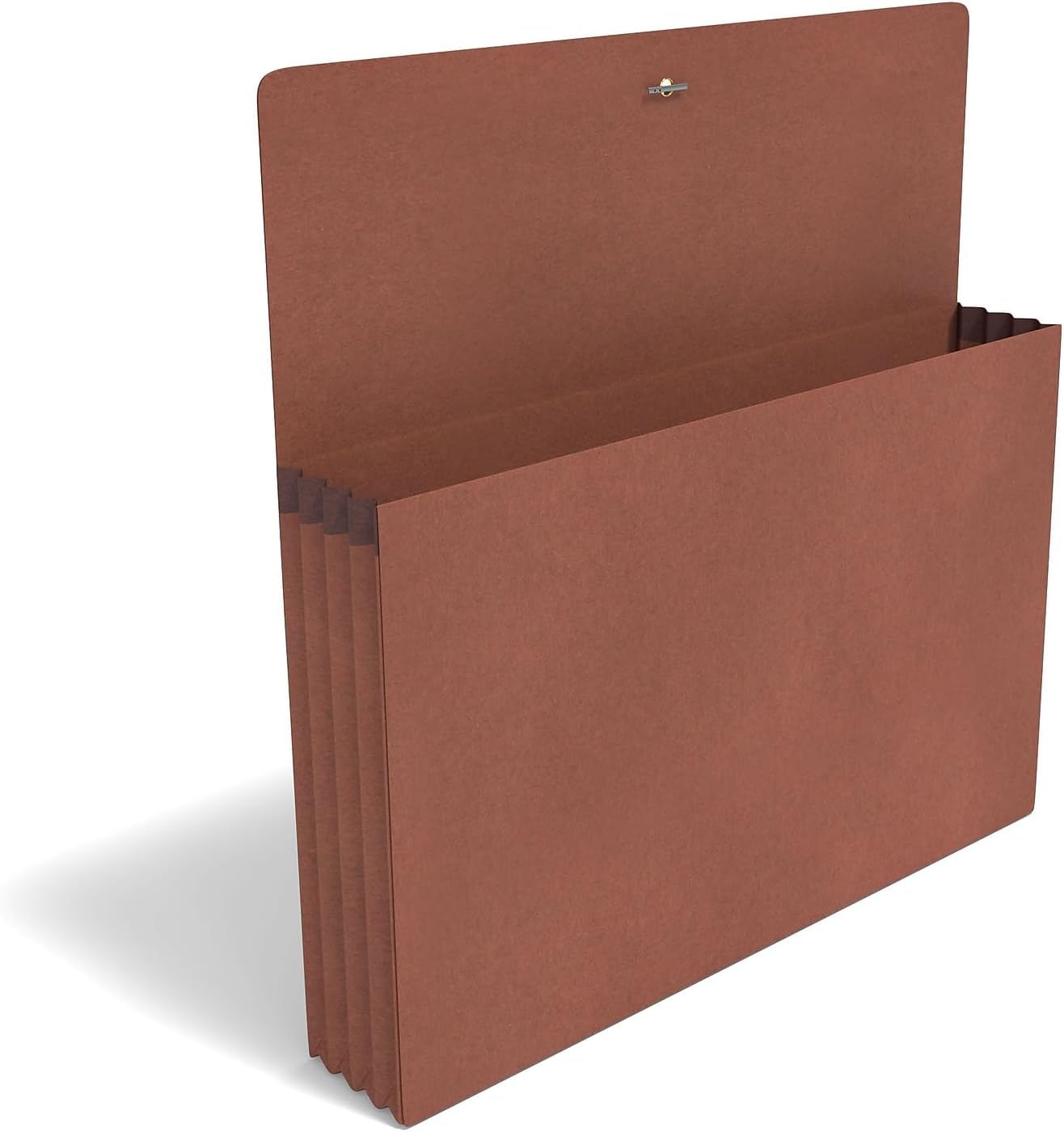 Staples Reinforced Expanding Wallet, Elastic Closure, Letter Size, Heavy‑Duty Brown Redrope – 20/Carton