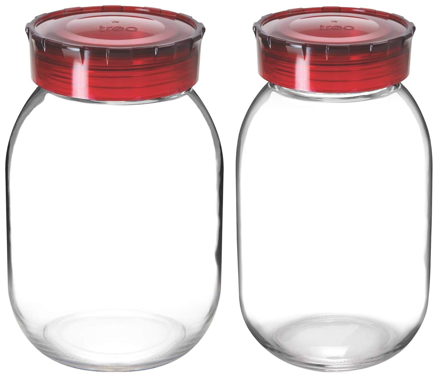 Buy Treo by Milton Round Glass Storage Jar, 1800 ml + Treo by Milton Round Glass Storage Jar