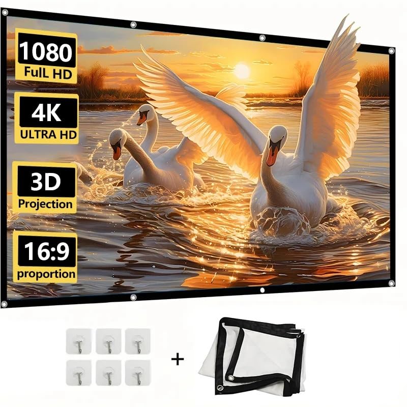 Pantalla portátil plegable para proyector 72 pulg 16:9 miniatura 3