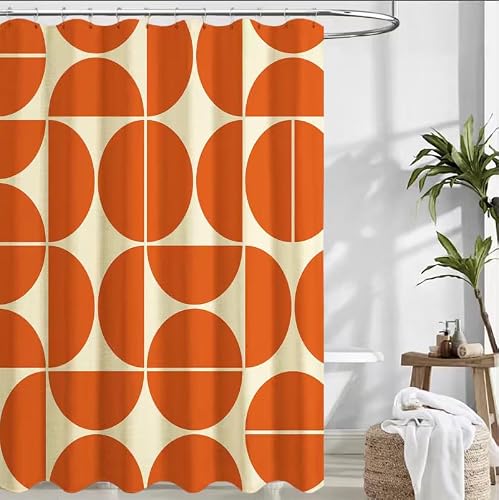 De-Mediocre Orange 100% Linen Curtain Set