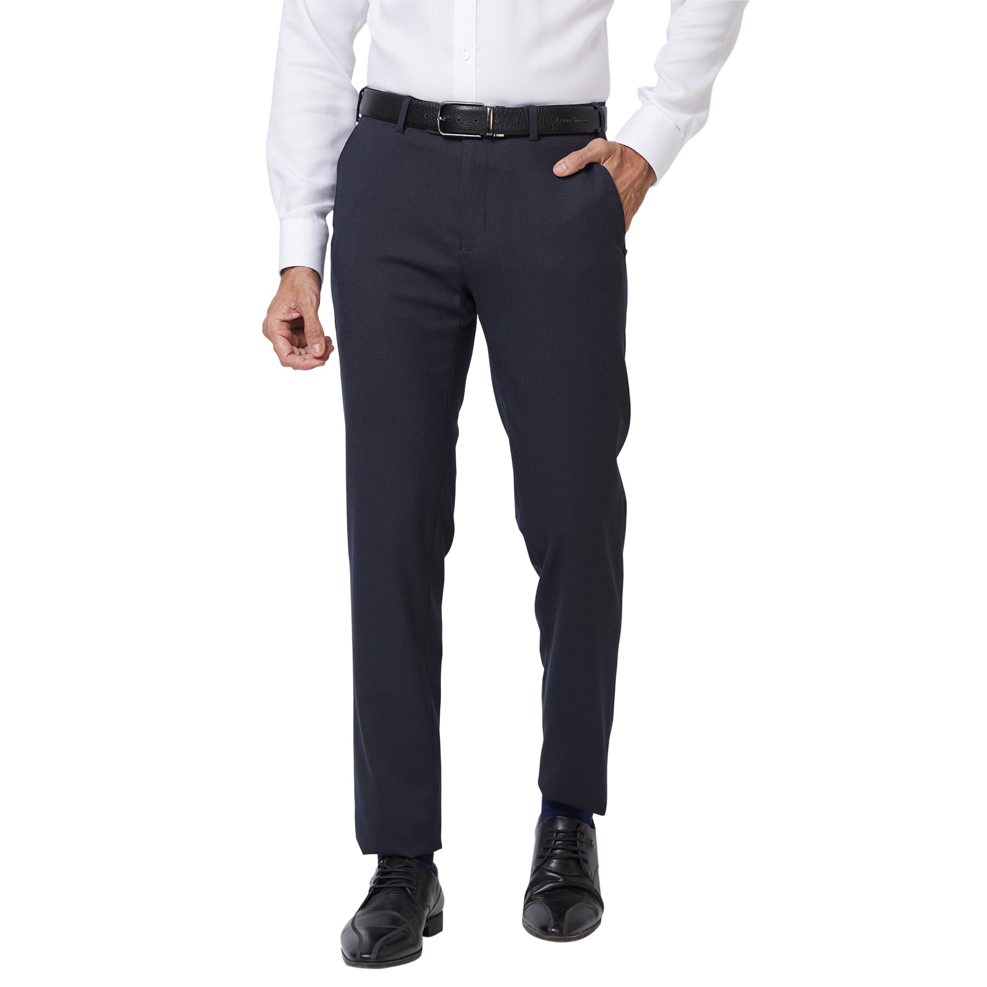 raymond Men Slim Fit Solid Pattern Poly Viscose Blend Pleatless Formal Trouser-picture-18