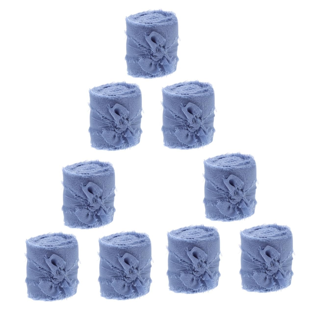 NUOBESTY 9stücke Fransen-chiffonband Dekoratives Geschenkband Für Hochzeiten -projekte Und Bastelarbeiten Seidig-weich Und Leicht Zuschneidbar Für Blumensträuße Und Partys