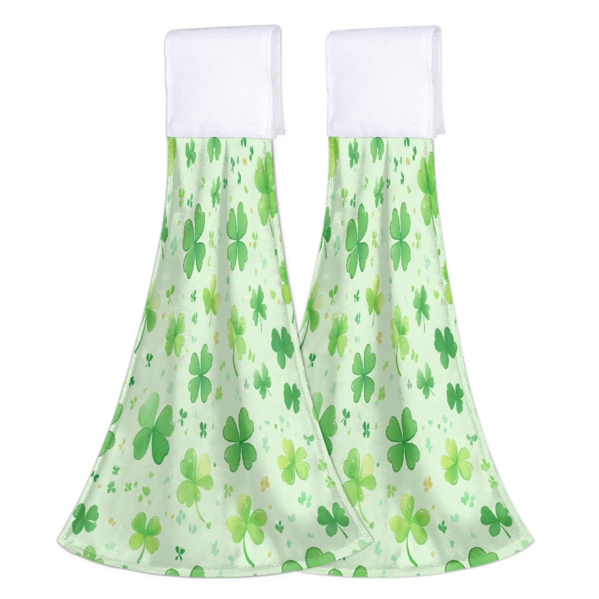 Toallas de mano absorbentes Mexpekil con diseño de trébol verde para secado rápido
