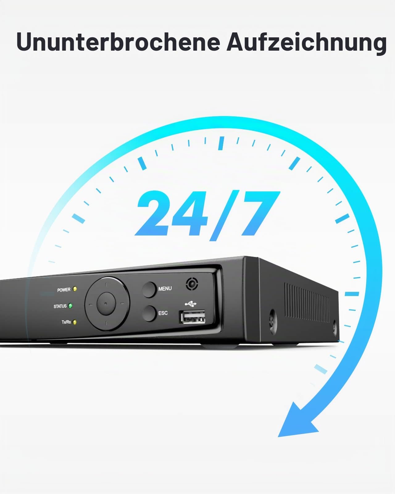 ANNKE 4K PoE 8CH NVR,PoE Network Video Rekorder mit 2TB Festplatte, H.265+ Kompression Videoüberwachung für 8MP/5MP/4MP/1080p HD IP Kamera, unterstützt Alarm-Push, Mehrfach-Login-Schutz