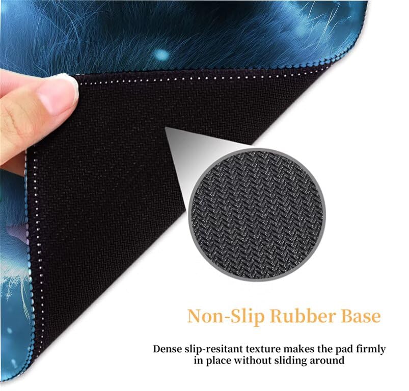 Tapis de souris grand format bleu pour stabiliser le clavier