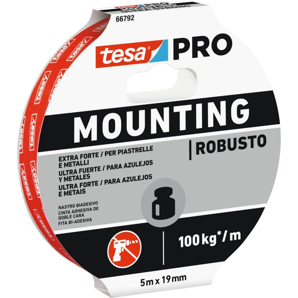 10PZ TESA NASTRO BIADESIVO MOUNTING PRO STRONG MT.5X19MM. NextradeItalia Mod.FERX.GGFG