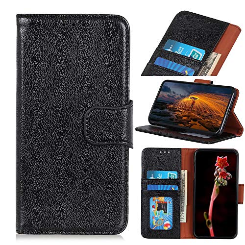 Wuzixi Funda para ZTE Nubia Red Magic 5G. Ranuras para Tarjetas, PU Cuero Flip Folio Carcasa, con Soporte Plegable Apto para ZTE Nubia Red Magic 5G Smartphone.Negro