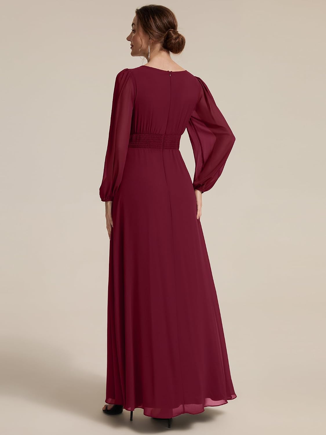 Ever-Pretty Women's Fall Maxi Long Sleeves Formal Mother of the Bride Dress image 2