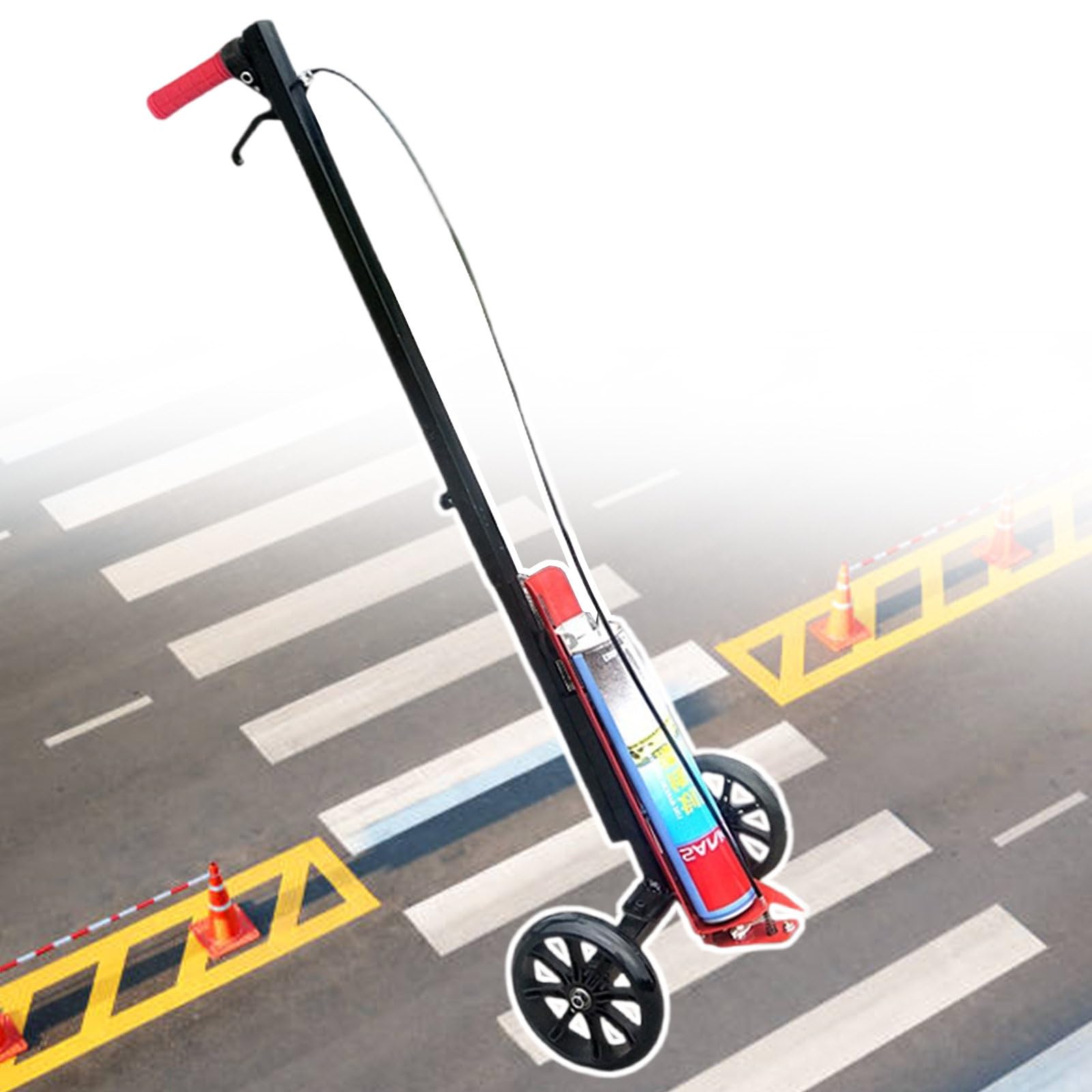 asdchZen 2 Wheel Applicator, Wheel Transfer Line Marking Machine, Athletic Field Marking Machine, Paint Line Striping Equipment, For Road/Garage/School Marking
