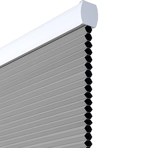 Persianas celulares sin cordón para ventanas, persianas de tamaño personalizado, persianas de panal para oficina en casa (tamaño personalizado,