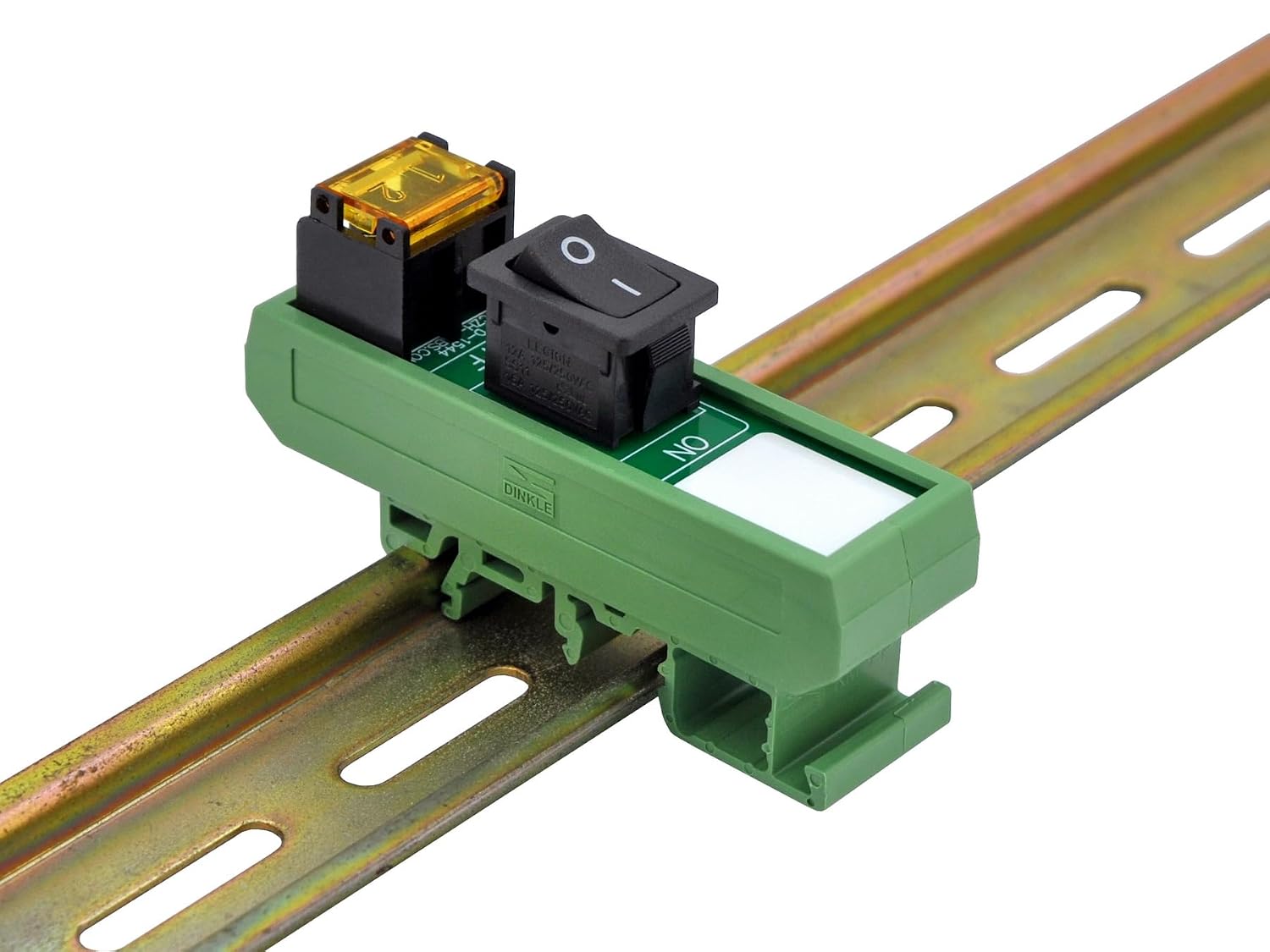 DIN Rail Mount Rocker Switch Module, 10Amp 250VAC/50VDC (1 Channel)