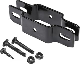 Plum Fittings 2" Sq. Steel Ornamental Fence Line Bracket Black (Set)