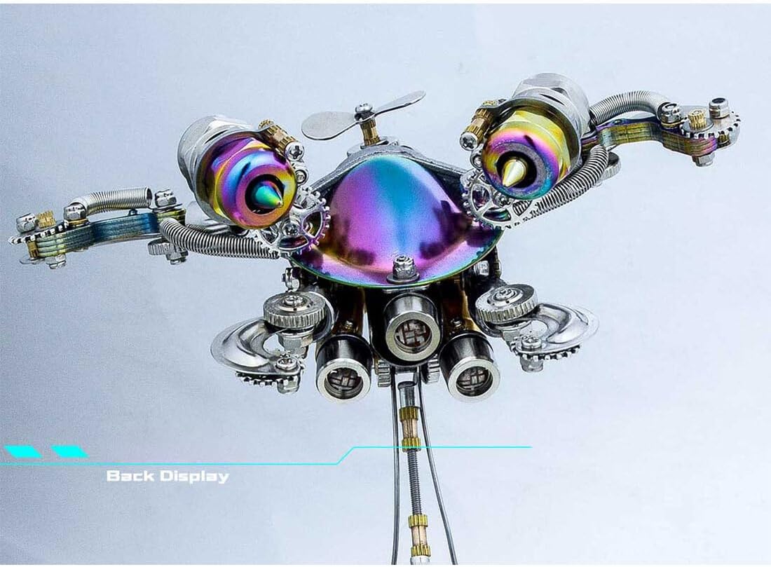 3D Metal Puzzle for Adults, 3D Metal Zombie Turtle Model Kit, DIY Metal Assembly Mechanical Zombie Turtle Model, 320+PCS Steampunk Metal Robots Jigsaw Puzzle Gifts, 14 x 13 x 17cm, Type 4