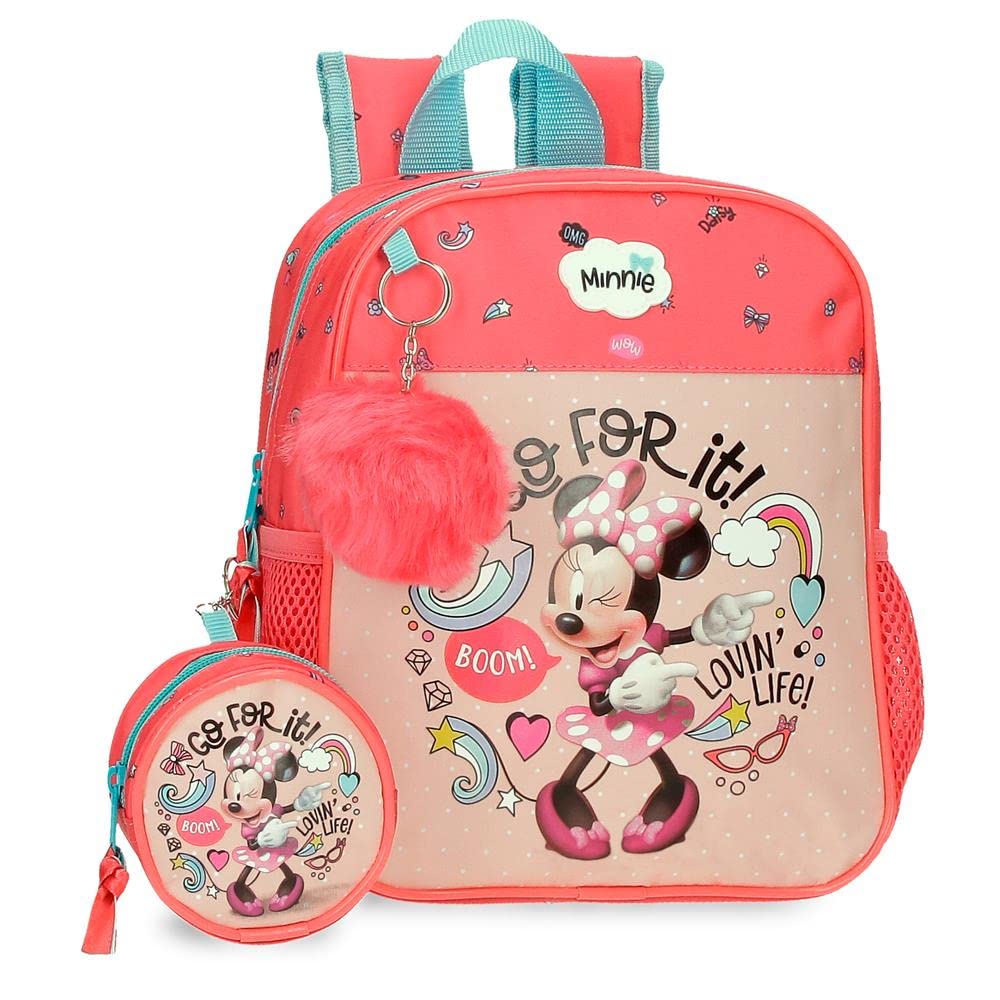 Disney Minnie Lovin Life Mochila Guardería Multicolor 21x25x10 cms Microfibra 5,25L