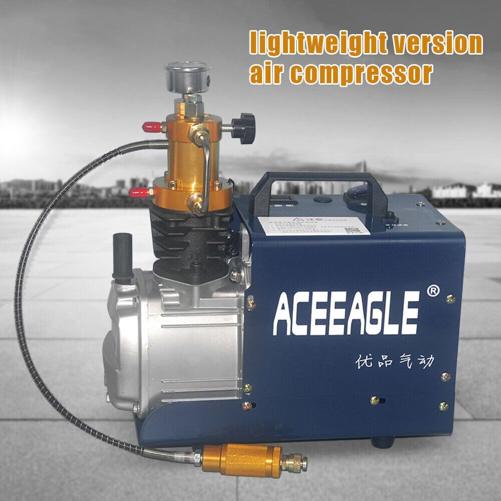 1800 W PCP-Hochdruckkompressor 300 Bar / 4500 Psi – Mit Öl-Wasser-Abscheider, Für Luftgewehr & Tauchflaschen