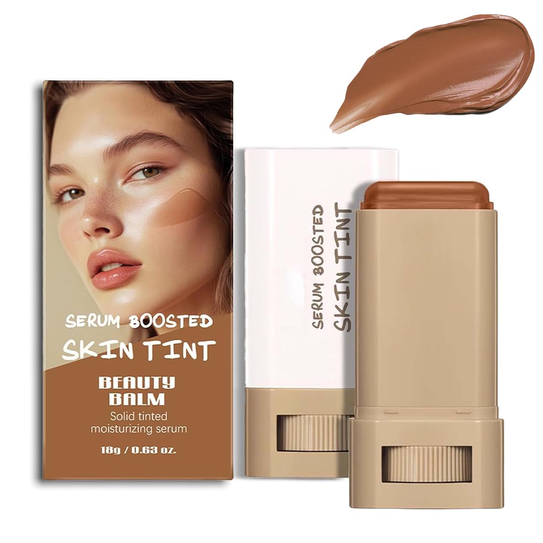 2 Pieces Moisturizing Tinted Moisturizer Foundation Stick Portable Moisturizing Contour Pen for Face Makeup