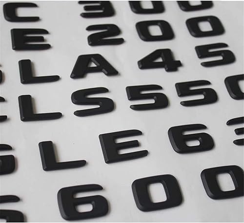 Miniatura 4 de Un-Branded Nuevo negro mate ABS Trasero Letras Insignias Emblema Emblema Pegatina para Mercedes Benz GLA Clase GLA250 17-19 (GLA250)