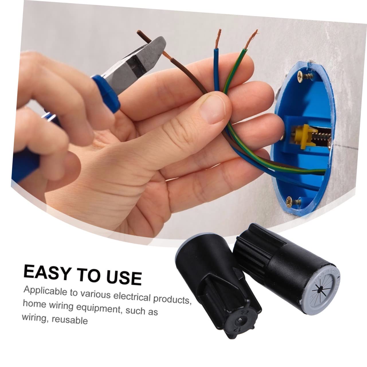 Gatuida 50 Pcs Tapa de engaste impermeable conectores de cable terminal de cable conectores eléctricos impermeables conectores impermeables para cableado cable eléctrico nylon