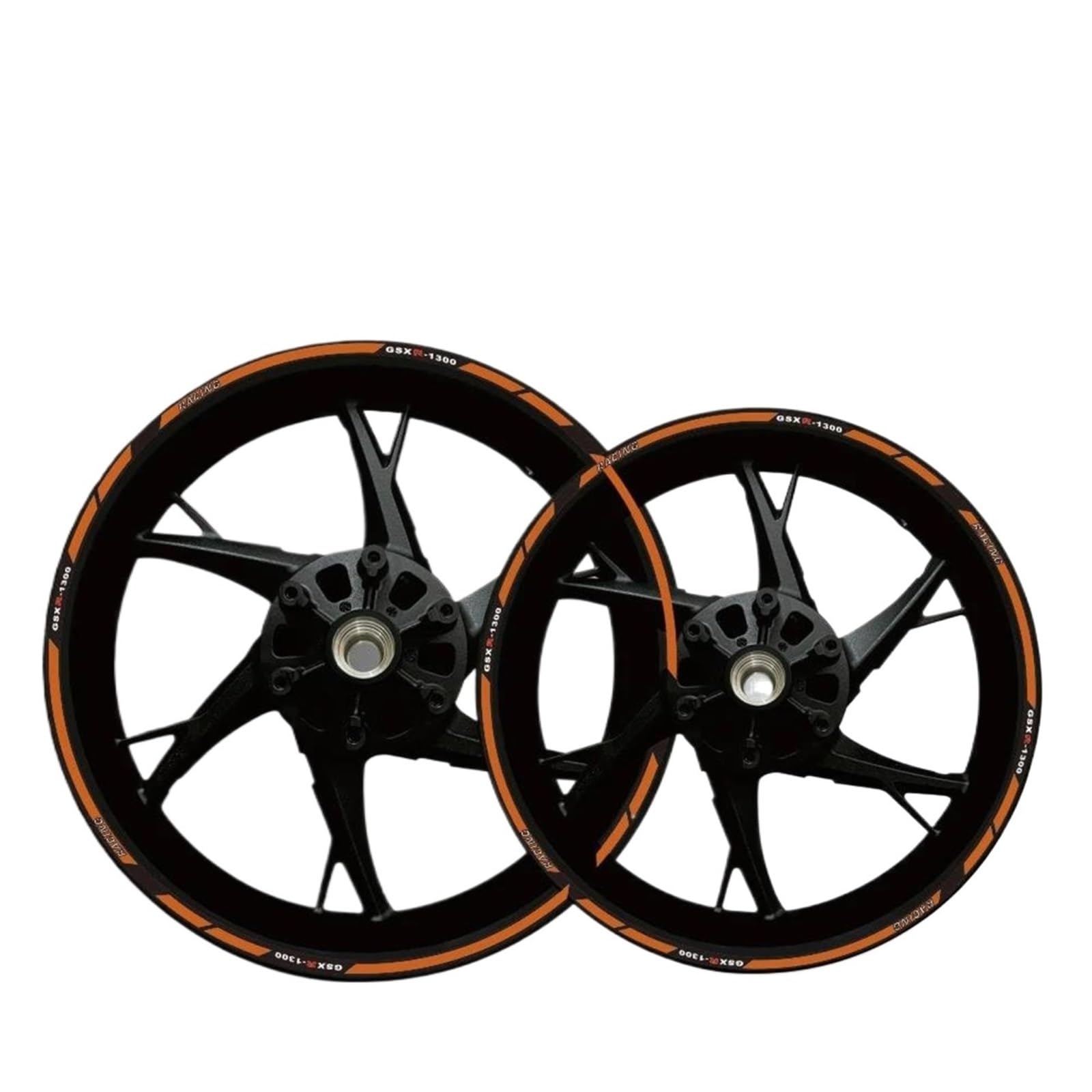 Decorative Stickers Motorcycle for Suzuki Gsx-r1300 for Hayabusa GsxR1300r Wheel Hub Stickers Tire Rims and Rim Modification Reflective(Orange)