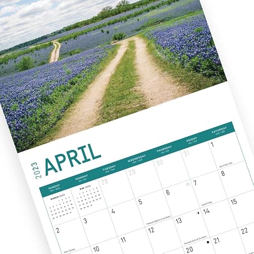 2023 Country Roads Wall Calendar By Bright Day, 12X12 Inch, Beautiful Scenic Photography #TOP3