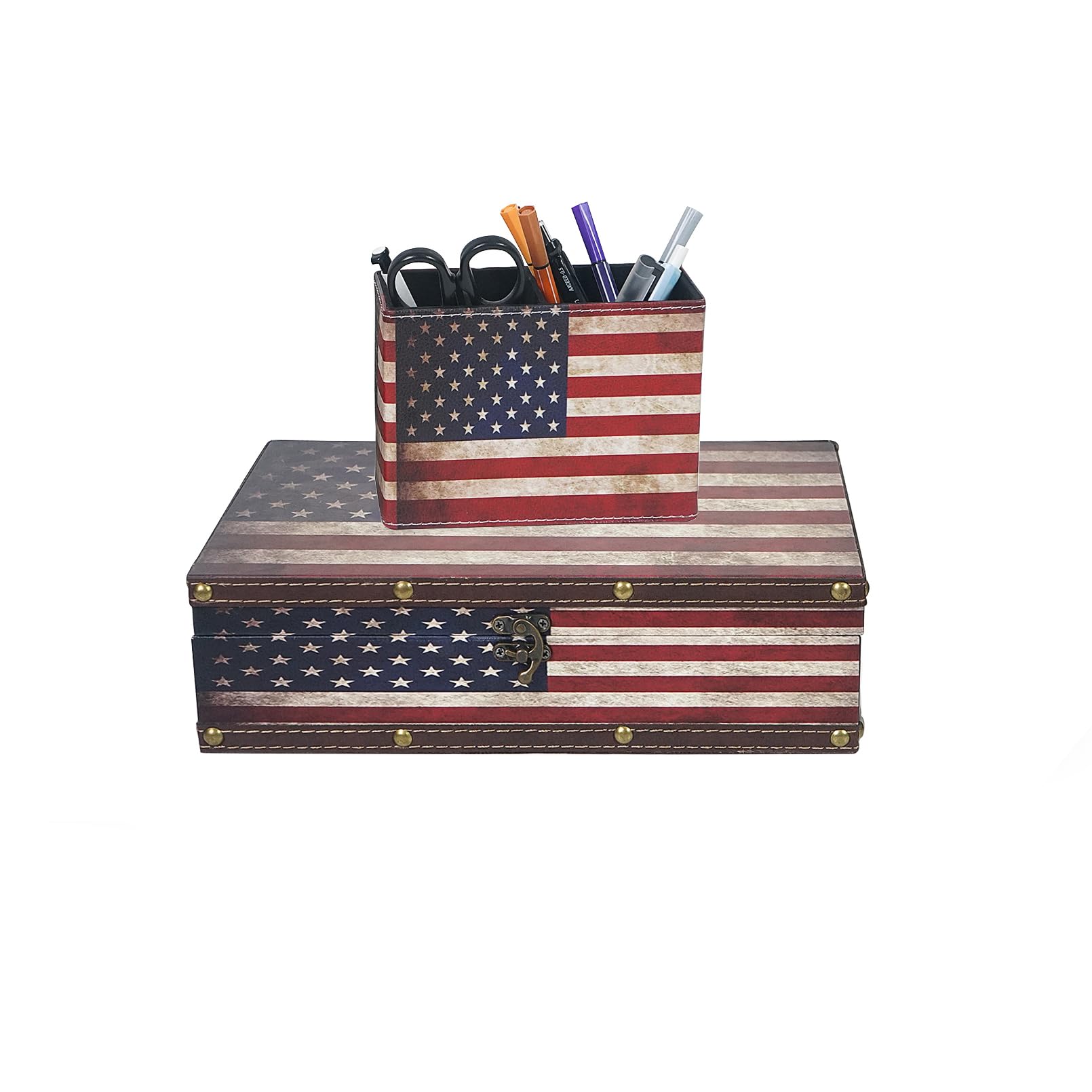 Amazon.com: DreamsEden Vintage American Flag Wooden Keepsake Box