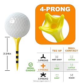 Full Choice Plastic Golf Tees 100 Pack 2-3/4, Enhanced Durability & Stability, Engineered to Minimize Friction and Side Spin