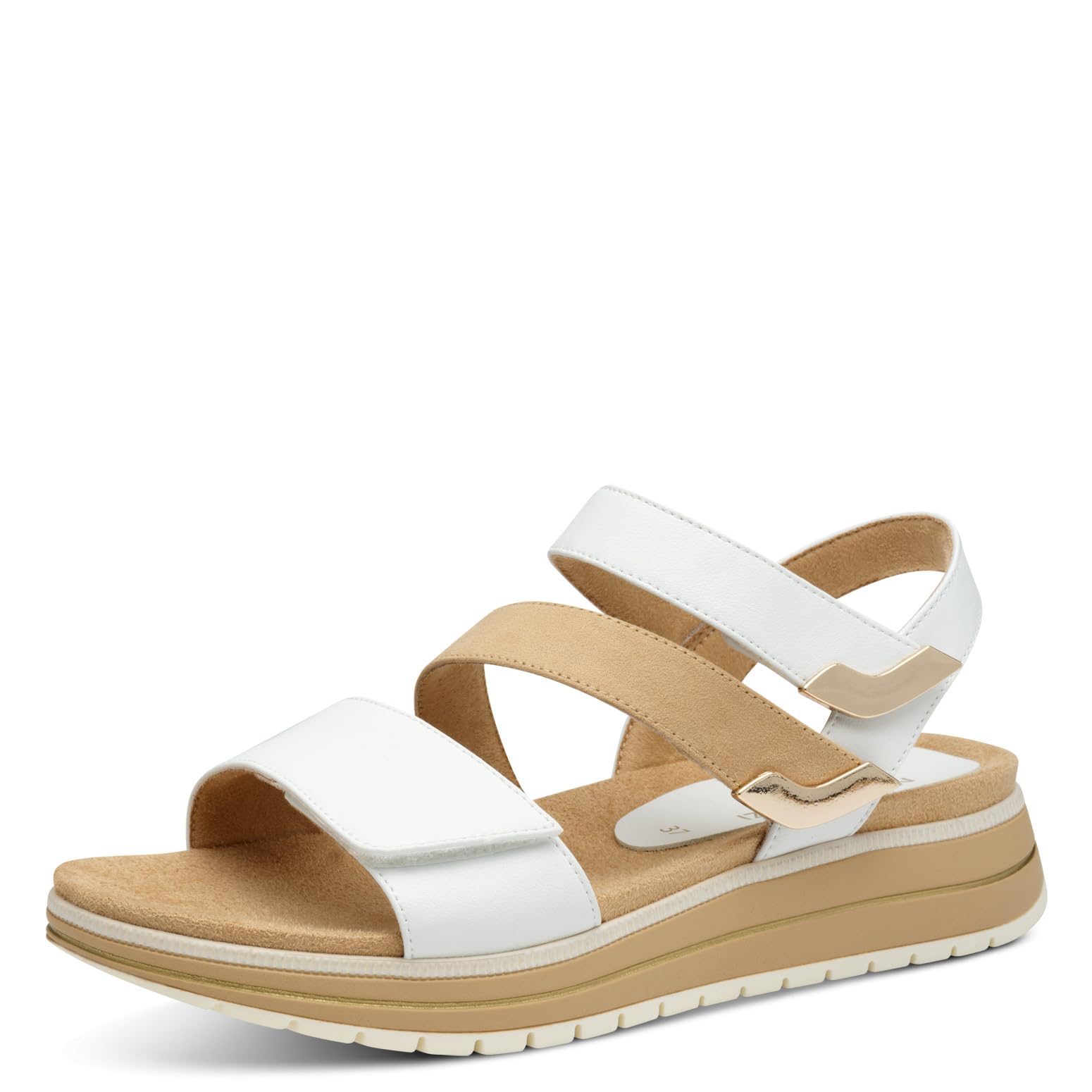 MARCO TOZZI Women's 2-28504-44 Sandals, White Comb, 9 UK