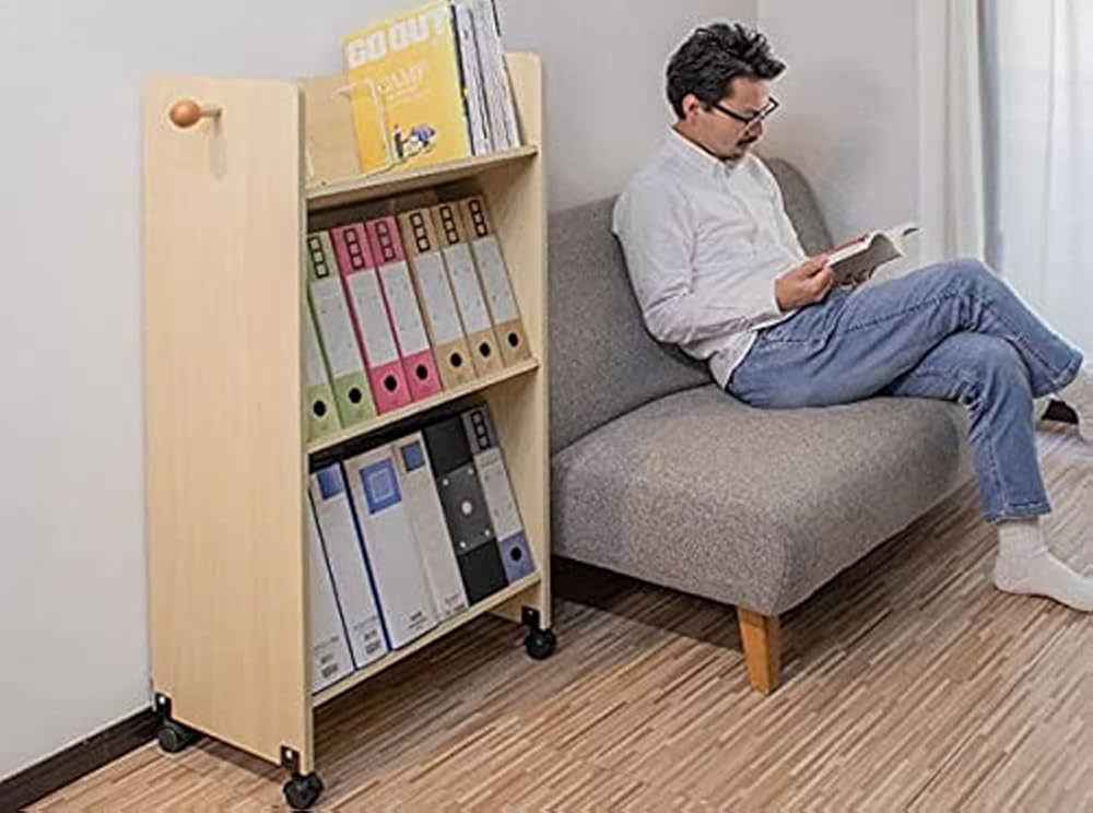 Amazon | ファイルワゴン キャスター付き 3段 ファイルラック