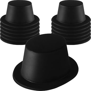 SATINIOR, 12 Pieces Black Top Hats 